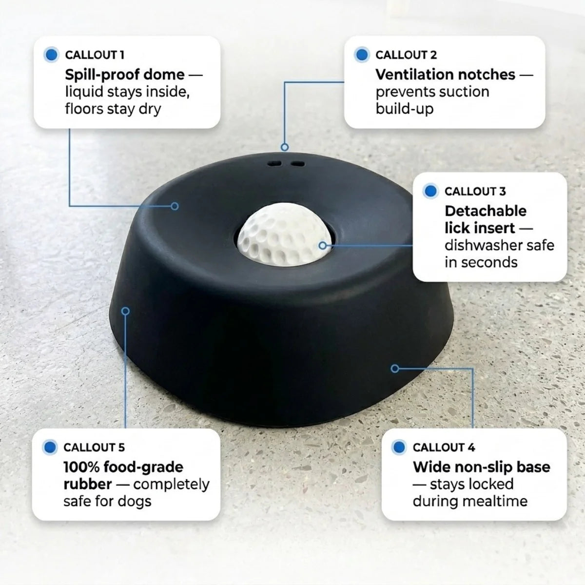 Calming Lick Bowl™ – Anxiety Relief Slow Feeder for Dogs